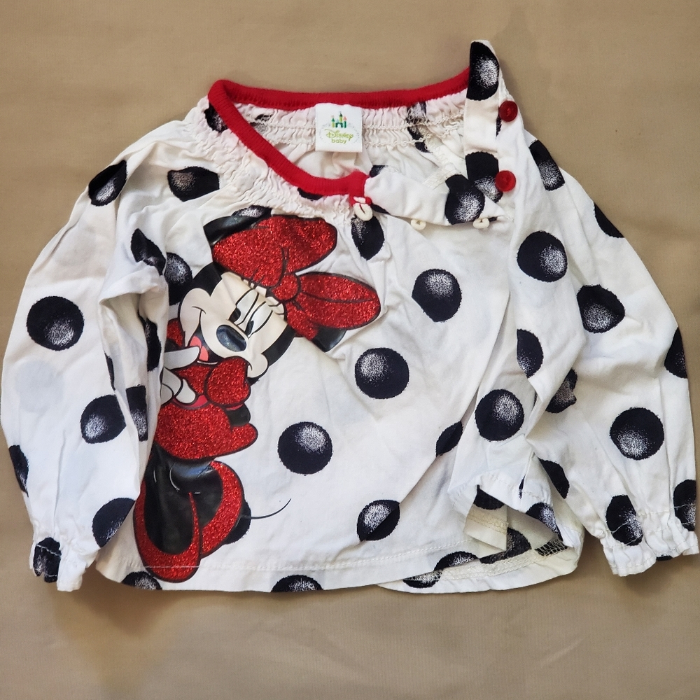 Minnie mouse dress shirt 6mths